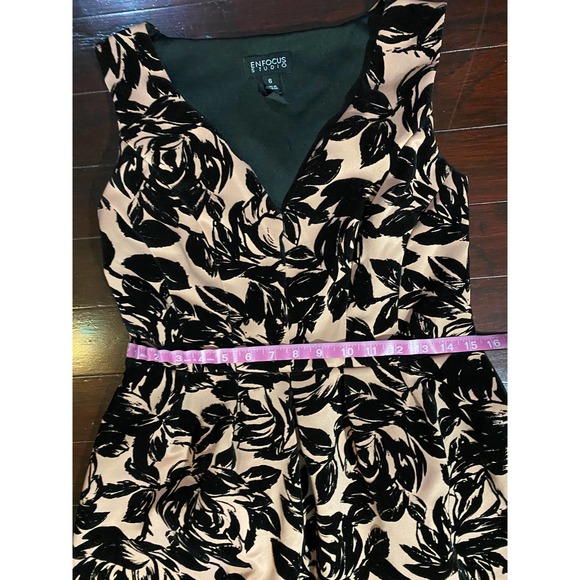 Enfocus Studio Dress V-Neck Sleeveless Size 6 Multi Season Pink Black - Picture 8 of 8